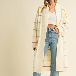 Mable Rainbow Stripe Cardigan